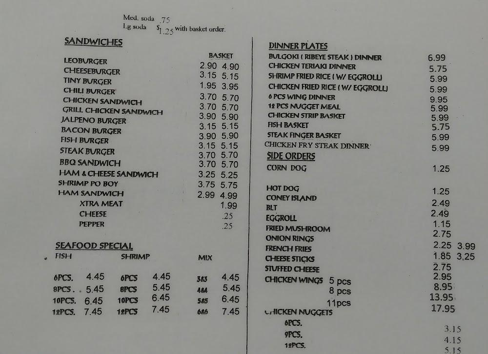 Leo's Burger Menu image 3